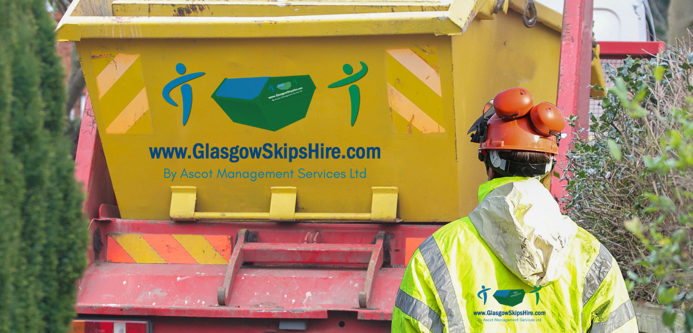 16 yard wait and load builder skip delivery in Bearsden